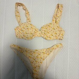 Dippin' Daisy's Yellow Bikini with Martini print -matching pants listed separate